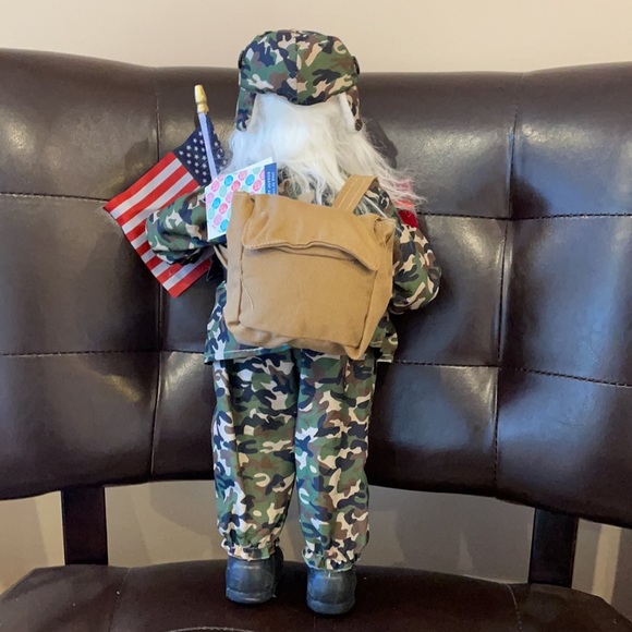 Soldier Santa Claus Camouflage Clothes Tabletop Christmas Decor American flag - Picture 5 of 5